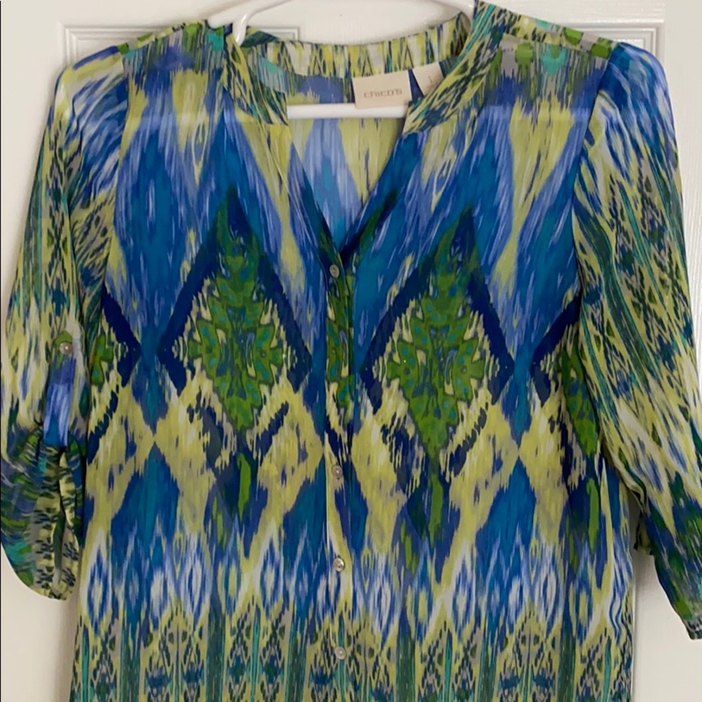 CHICOS SIZE 1 Top - Picture 2 of 3